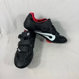 Peloton Cycling Shoes Indoor Exercise Bike Clip In Black Red Men Size 47 Workout